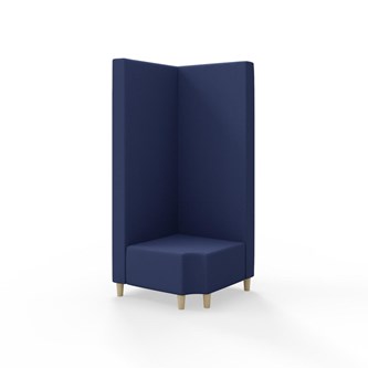 Snake hjørnemodul 90 grader R 12 med træben, høj ryg sh 37,5