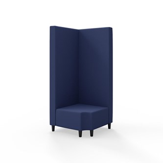 Snake hjørnemodul 90 grader R 12 med træben, høj ryg sh 37,5