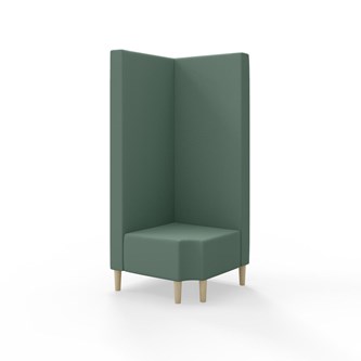 Snake hjørnemodul 90 grader R 12 med træben, høj ryg sh 43