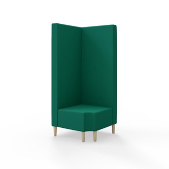 Snake hjørnemodul 90 grader R 12 med træben, høj ryg sh 43