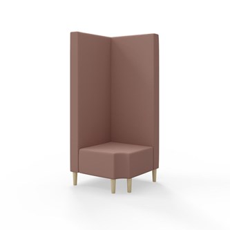 Snake hjørnemodul 90 grader R 12 med træben, høj ryg sh 43