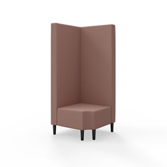 Snake hjørnemodul 90 grader R 12 med træben, høj ryg sh 43