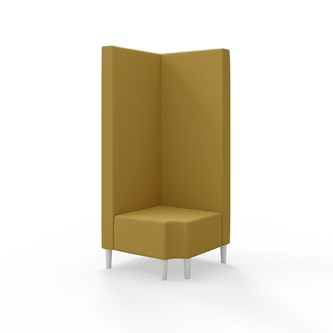 Snake hjørnemodul 90 grader R 12 med træben, høj ryg sh 43