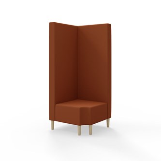 Snake hjørnemodul 90 grader R 12 med træben, høj ryg sh 43