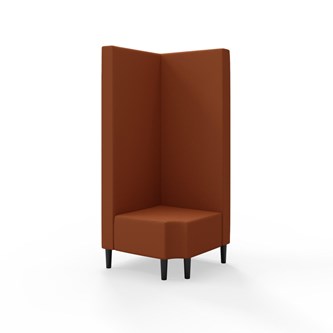 Snake hjørnemodul 90 grader R 12 med træben, høj ryg sh 43