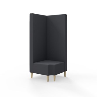 Snake hjørnemodul 90 grader R 12 med træben, høj ryg sh 43