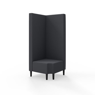 Snake hjørnemodul 90 grader R 12 med træben, høj ryg sh 43