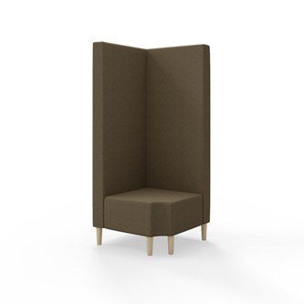 Snake hjørnemodul 90 grader R 12 med træben, høj ryg sh 43