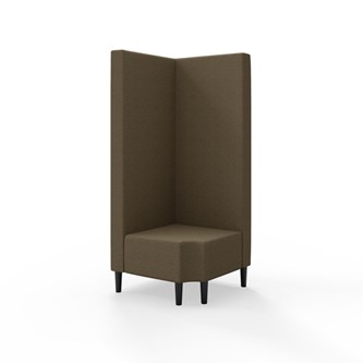 Snake hjørnemodul 90 grader R 12 med træben, høj ryg sh 43