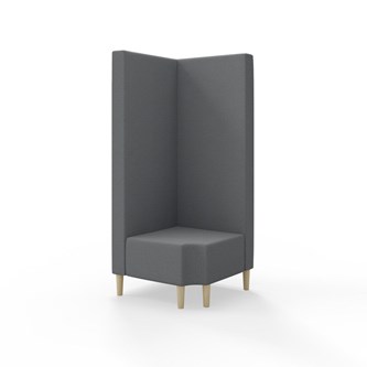 Snake hjørnemodul 90 grader R 12 med træben, høj ryg sh 43