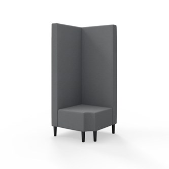 Snake hjørnemodul 90 grader R 12 med træben, høj ryg sh 43