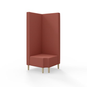 Snake hjørnemodul 90 grader R 12 med træben, høj ryg sh 43