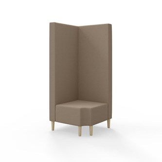 Snake hjørnemodul 90 grader R 12 med træben, høj ryg sh 43