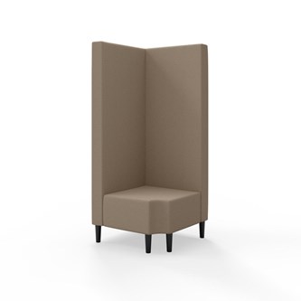 Snake hjørnemodul 90 grader R 12 med træben, høj ryg sh 43