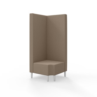 Snake hjørnemodul 90 grader R 12 med træben, høj ryg sh 43