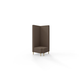 Snake hjørnemodul 90 grader R 12 med træben, høj ryg sh 43