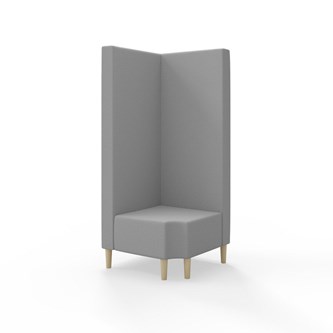 Snake hjørnemodul 90 grader R 12 med træben, høj ryg sh 43