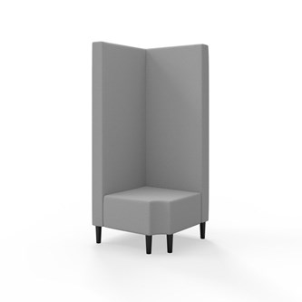 Snake hjørnemodul 90 grader R 12 med træben, høj ryg sh 43