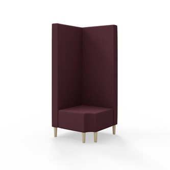 Snake hjørnemodul 90 grader R 12 med træben, høj ryg sh 43