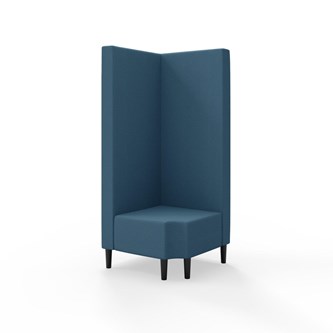 Snake hjørnemodul 90 grader R 12 med træben, høj ryg sh 43