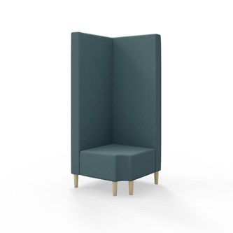 Snake hjørnemodul 90 grader R 12 med træben, høj ryg sh 43