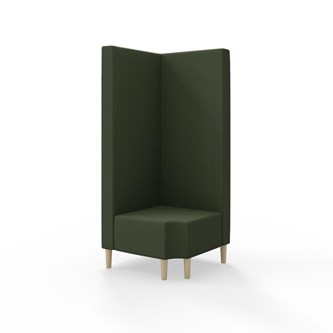 Snake hjørnemodul 90 grader R 12 med træben, høj ryg sh 43