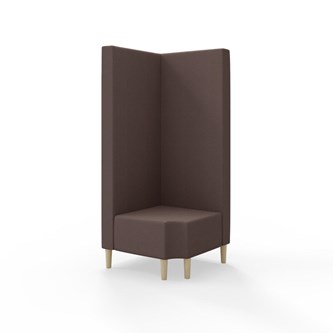 Snake hjørnemodul 90 grader R 12 med træben, høj ryg sh 43