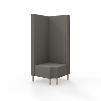 Snake hjørnemodul 90 grader R 12 med træben, høj ryg sh 43