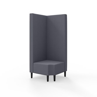 Snake hjørnemodul 90 grader R 12 med træben, høj ryg sh 43