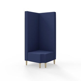 Snake hjørnemodul 90 grader R 12 med træben, høj ryg sh 43