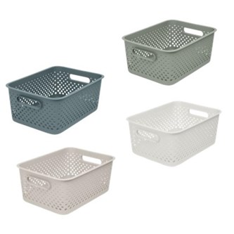 Opbevaringskurv i genanvendt plast stor