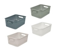 Opbevaringskurv i genanvendt plast stor