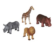 Green Rubber Toys vilde dyr Afrika 4 stk.