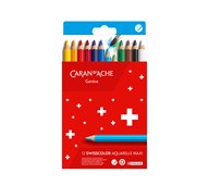 Caran D'Ache Swisscolor Maxi akvarelfarveblyanter 12 stk.