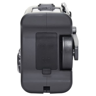 Nødradio med håndsving, solceller og LED