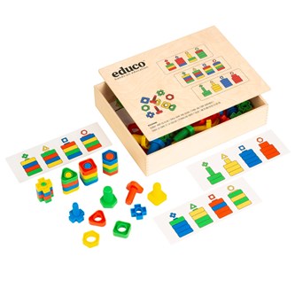 EDUCO møtrikker og skruer, farve og form