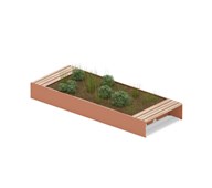 MeetUp blomsterkasse med siddebænk