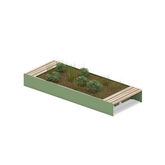 MeetUp blomsterkasse med siddebænk