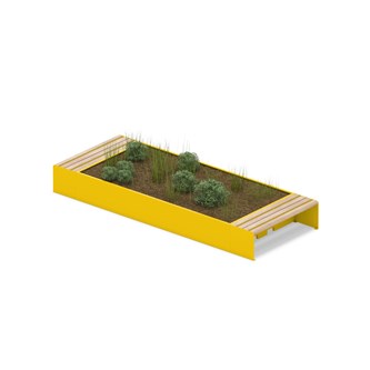 MeetUp blomsterkasse med siddebænk