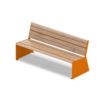 MeetUp bænk med ryglæn