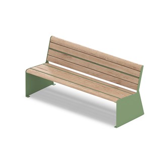 MeetUp bænk med ryglæn