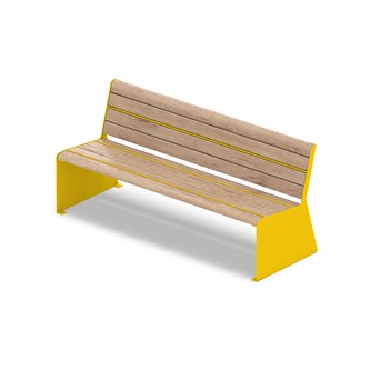 MeetUp bænk med ryglæn