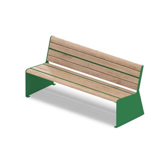 MeetUp bænk med ryglæn