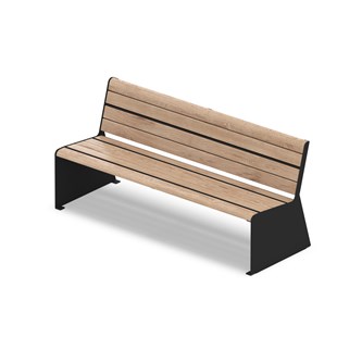 MeetUp bænk med ryglæn