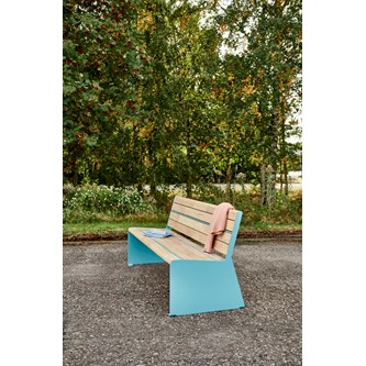 MeetUp bænk med ryglæn