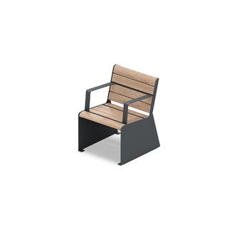 MeetUp stol med ryglæn og armlæn