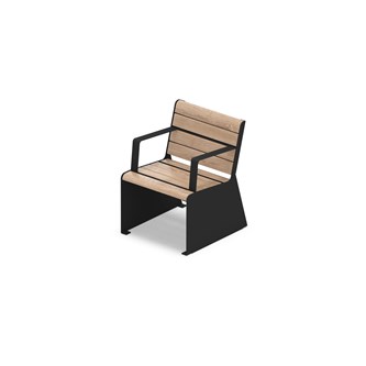 MeetUp stol med ryglæn og armlæn