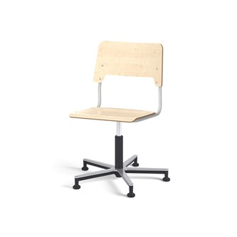 Como stol FSC gas (høj) alu glidefod stor sæde sølvstel