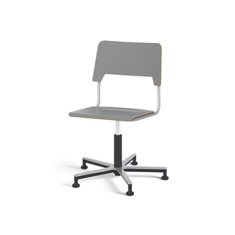 Como stol FSC gas (høj) alu glidefod stor sæde sølvstel