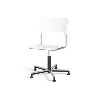 Como stol FSC gas (høj) alu glidefod stor sæde sølvstel